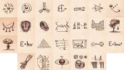 Ampère, Bohr, Curie, Einstein, Fermat, Galileo, Huygens, Ioffe, Joliot-Curie, Kendall, Lagrange...