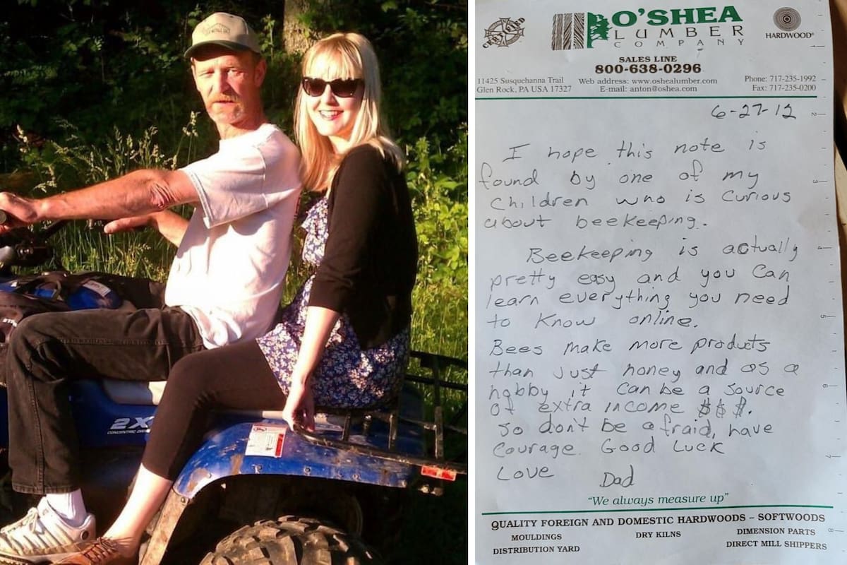 Amy encontró una carta que dejó su padre 10 años después de su muerte.