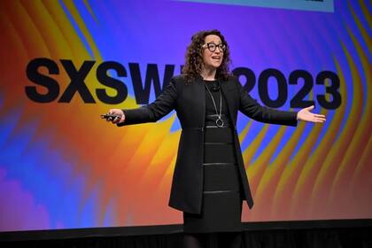 Amy Webb en el SXSW 2023 de Austin, Texas (Jason Bollenbacher/Getty Images)