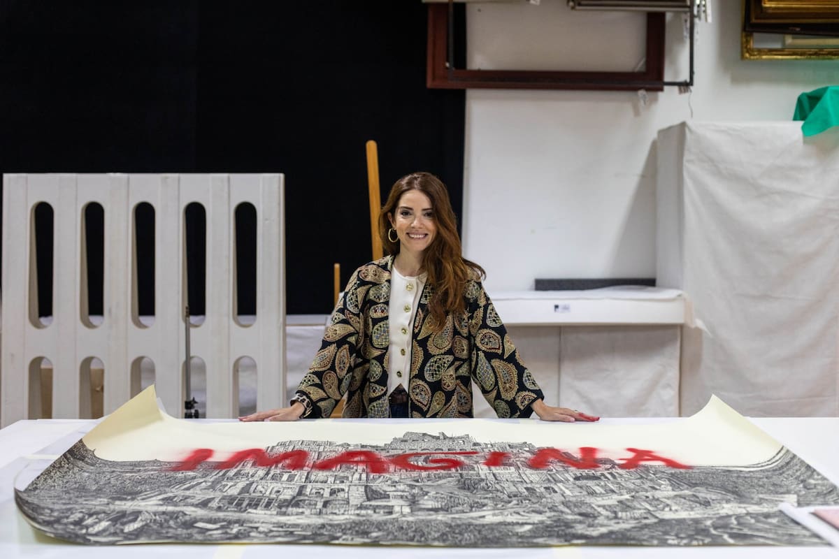 Ana Aragão intervino su obra en el Museo Quinquela Martín