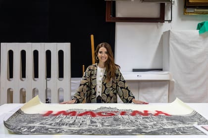 Ana Aragão intervino su obra en el Museo Quinquela Martín