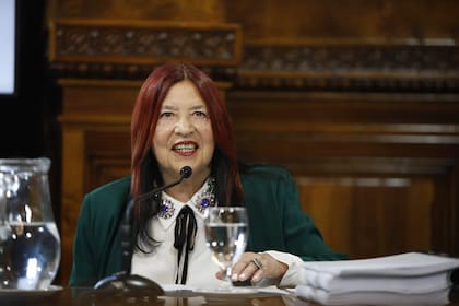 Ana María Figueroa, jueza de la Cámara Federal de Casación Penal, en la reunión de Comisión de acuerdos en el Senado de La Nación.