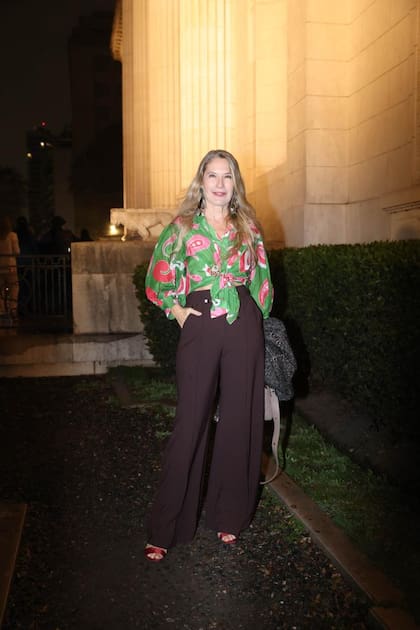 Ana Rusconi en el desfile de Laurencio Adot en el Museo de Arte Decorativo