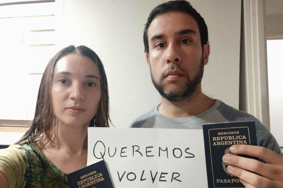 Anabella Fassiano y su novio Fernando, varados en Japón piden regresar