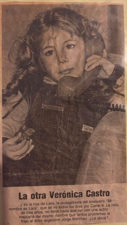 Analía Castro a sus tres años (Foto: Analía Castro)