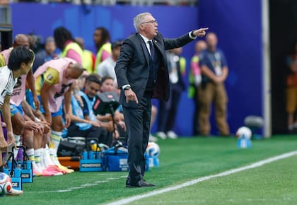 Ancelotti, durante la victoria ante Japón, en Houston