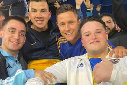 Ander Herrera fue a La Bombonera y presenció el partido entre Boca y Colo Colo
