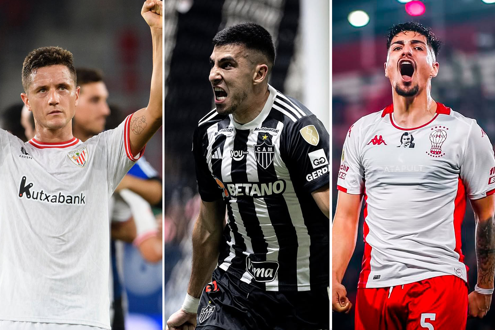 Ander Herrera, Rodrigo Battaglia y Williams Alarcón, los tres futbolistas que acordaron su llegada a Boca para las próximas horas