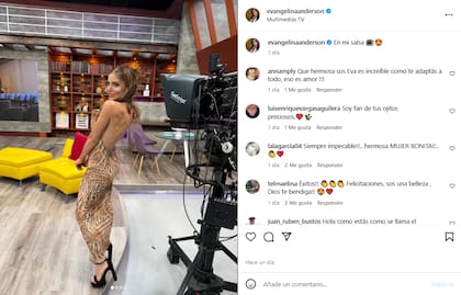 Anderson mostró la intimidad de su debut en el programa y sus seguidores le dieron todo su apoyo (Foto: Instagram @evangelinaanderson)