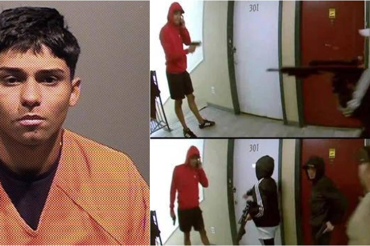 Anderson Zambrano-Pacheco, supuesto cabecilla del Tren de Aragua en Estados Unidos, fue detenido en Aurora (fotos de la Policía de Aurora y de la vecina Cindy Romero)