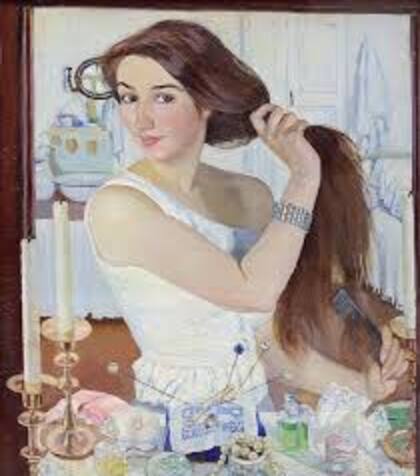 "Autorretrato en el tocador" (1909) es considerada una de sus obras más famosas