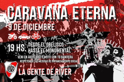 "Caravana eterna", se llama el evento que organizaron los hinchas de River