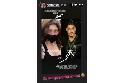 "¡Estás igual!": la foto en dupex que la representante de prensa de Ricardo Fort le envió a Martita.