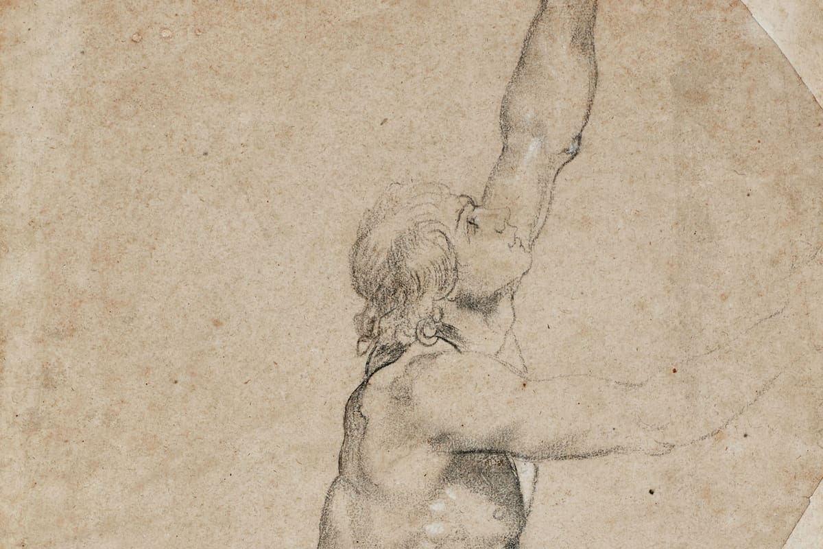 "Estudio de hombre desnudo con brazos en alto", de Pedro Pablo Rubens (detalle)