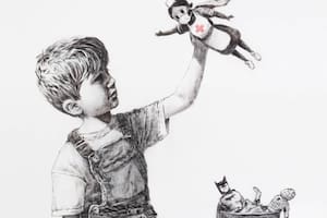 "Game changer" escribió el famoso grafitero anónimo debajo de un dibujo publicado hoy en su cuenta de Instagram