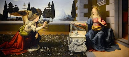 La anunciación de Da Vinci