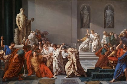 "La muerte de Julio César", de Vicenzo Camuccini, una de las pinturas que animó Spencer Blanchard