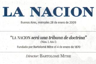 Editorial del número 1: LA NACION será una tribuna de doctrina