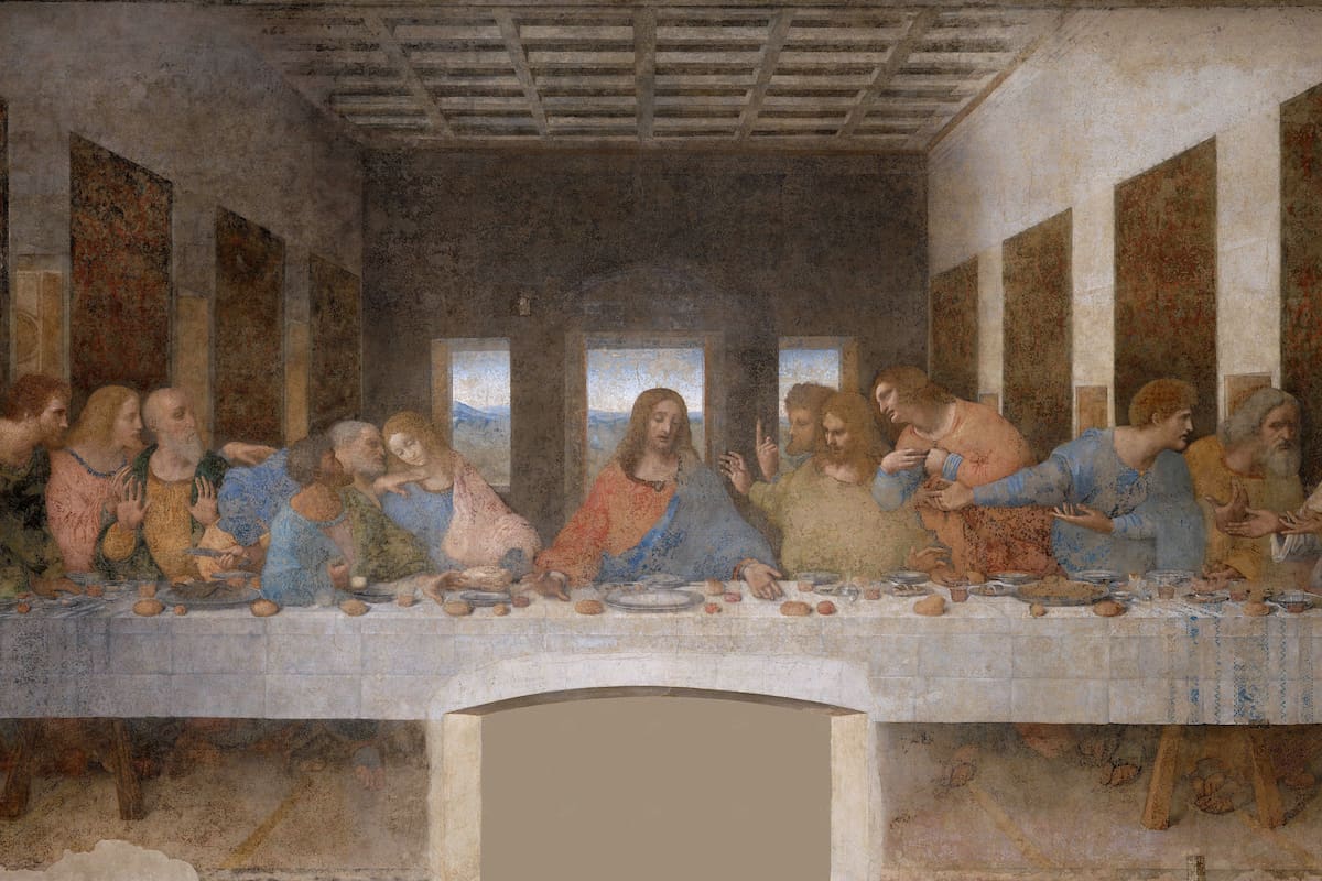 "La Última Cena", un mural religioso de Leonardo