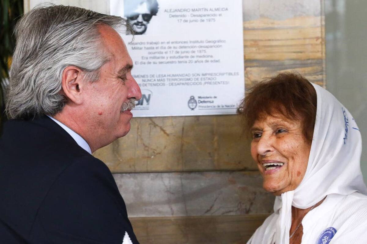 "Me parece injusta y lamentable la carta que Bonafini le escribió al Presidente, es una falta de respeto y de una ignorancia total", declaró la integrante de Madres de Plaza de Mayo Línea Fundadora