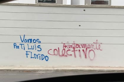 "Vamos por ti, Luis Florido", fue la pintada que firmaron los colectivos chavistas