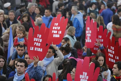 "Yo voto por la vida" fue otra de las consignas