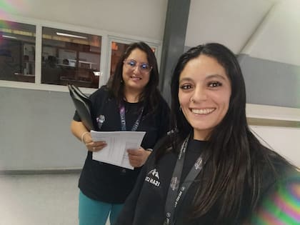 Andrea (adelante) y María Jesus (detrás)