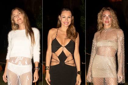 Andrea Bursten, Carolina "Pampita" Ardohain y Emilia Attias