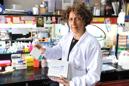 Andrea Gamarnik con su equipo en el laboratorio del Instituto Leloir