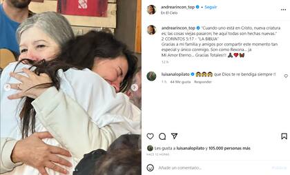 Andrea Rincón compartió el emotivo momento