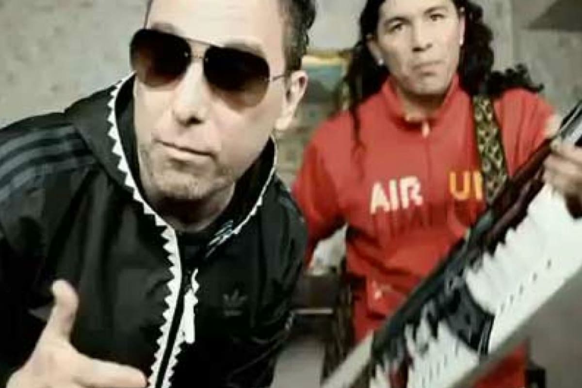 Andrés Calamaro con Pablo Lescano, el cantante de Damas Gratis