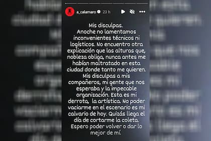 Andrés Calamaro explicó por qué abandonó el escenario durante un show en Colombia