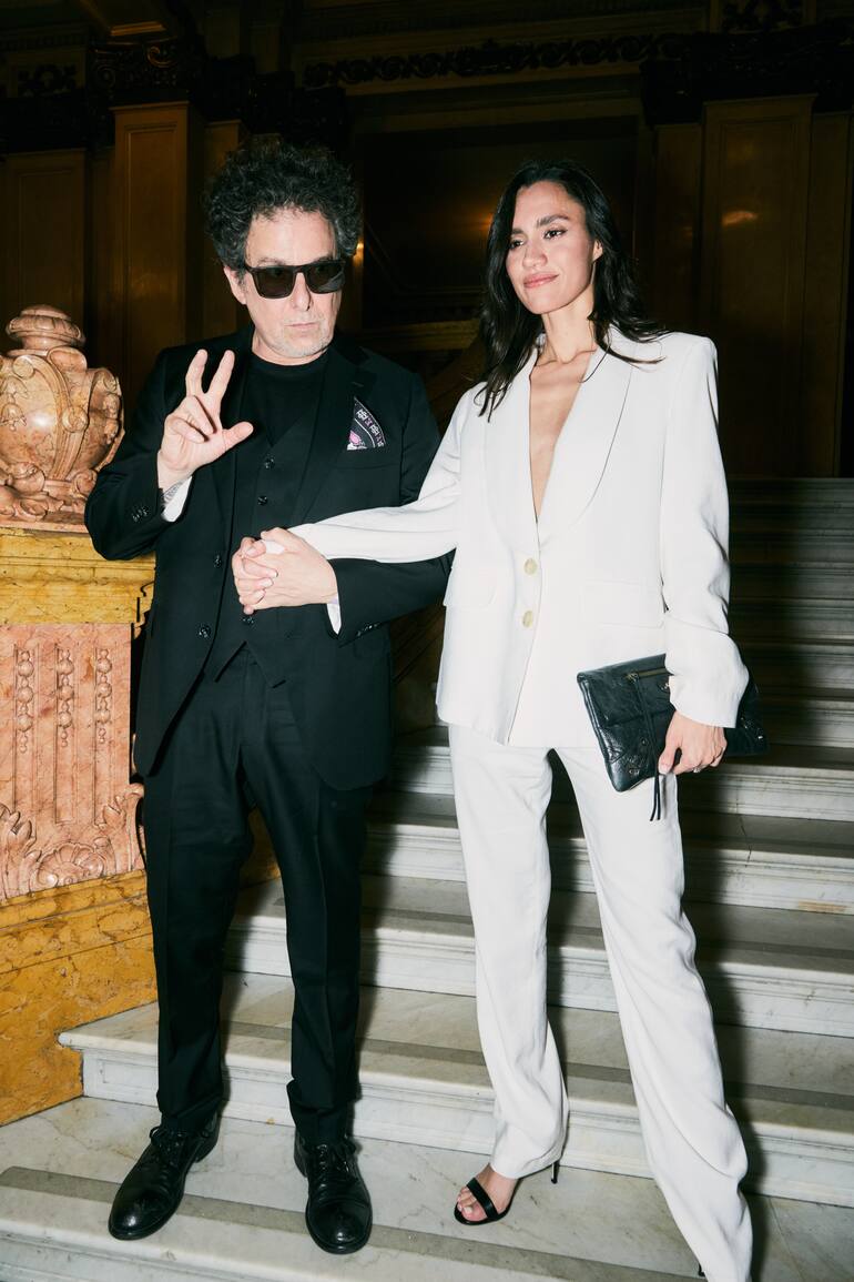 Andrés Calamaro y su novia Natalí Franco.