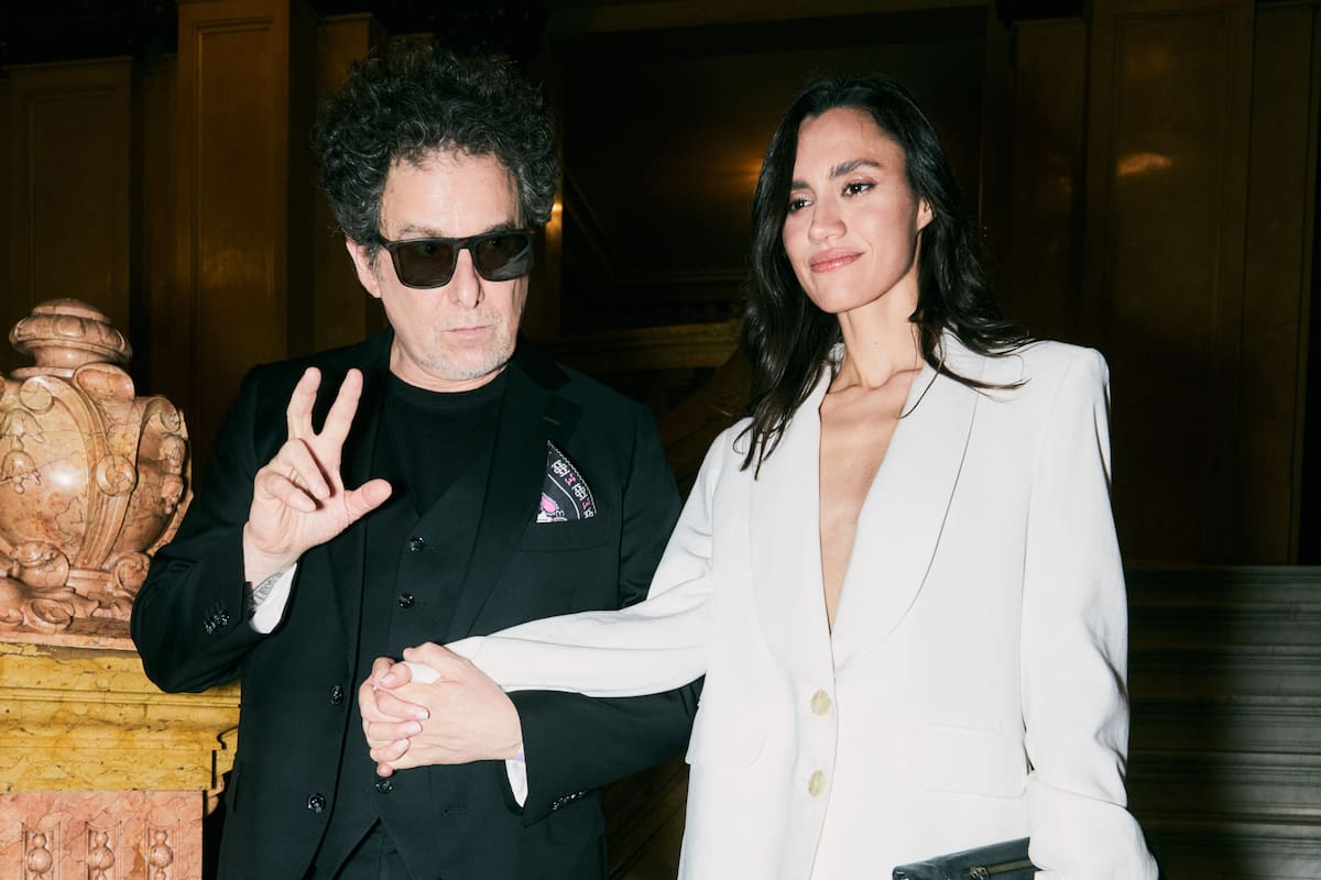 Andrés Calamaro y su novia Natalí Franco.