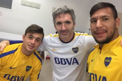 Andrés Cubas se sumó a las prácticas con sus compañeros