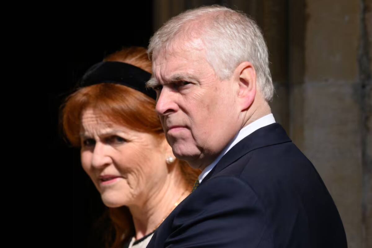 Andrés de Inglaterra y su exesposa, Sarah Ferguson, el 20 de abril de 2025 en Windsor
