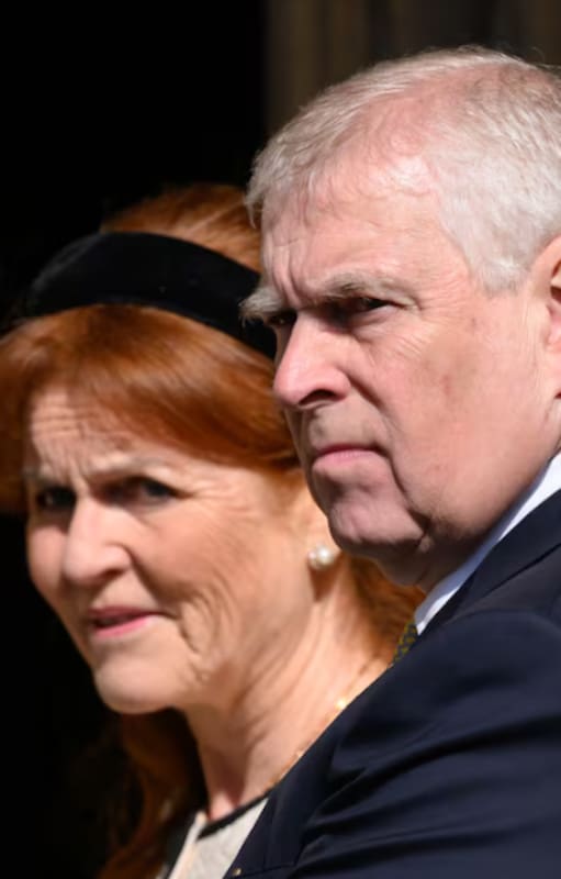 Andrés de Inglaterra y su exesposa, Sarah Ferguson, el 20 de abril de 2025 en Windsor