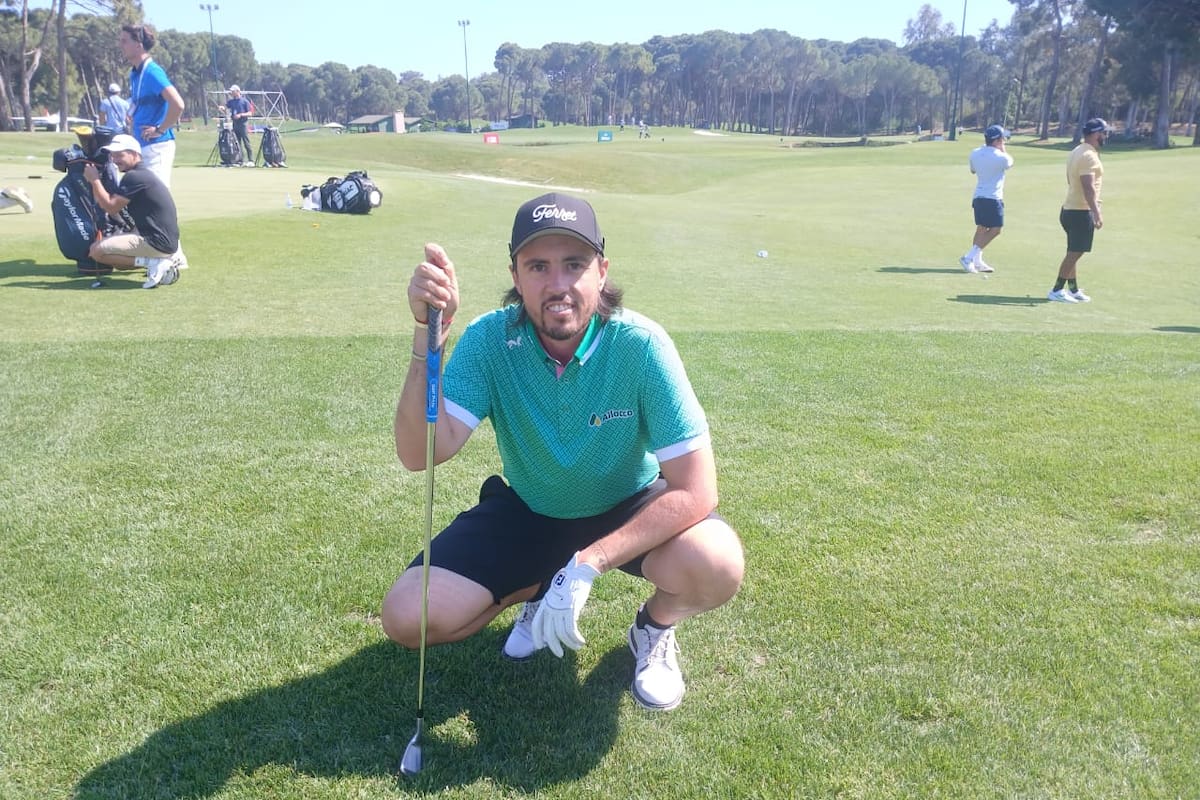 Andrés Gallegos, en la zona de práctica del Turkish Airlines Open, antes del debut en Antalya