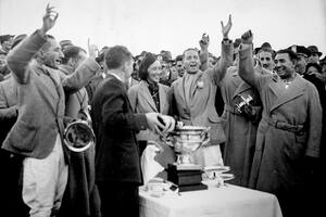Andrés Gazzotti, Luis Duggan, Roberto Cavanagh y Manuel "Paisano" Andrada, campeones de la Copa de las Américas en 1936, ganada por primera vez y en Estados Unidos.