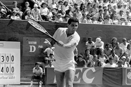 Gómez, en la serie de la Copa Davis de 1985, en el triunfo histórico de Ecuador sobre la Argentina