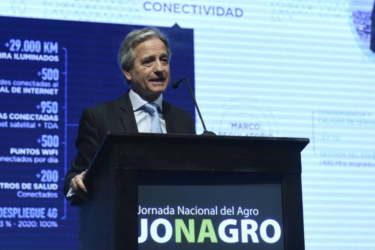 Andrés Ibarra, en Jonagro, cuando adelantó el anuncio para el agro