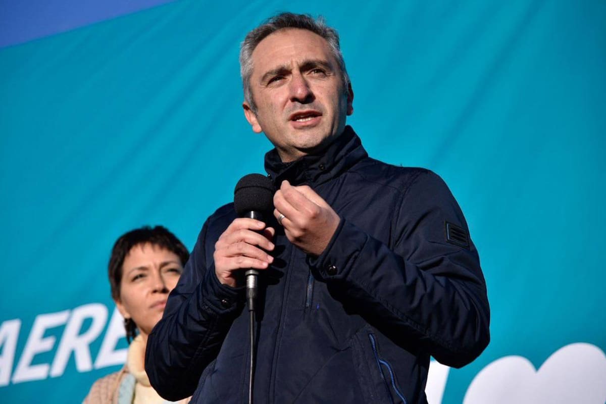 Andrés Larroque, en un acto en Quilmes