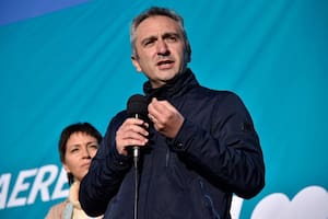 Andrés Larroque, en un acto en Quilmes