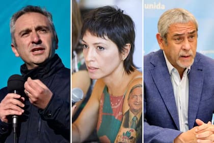 Andrés Larroque, Mayra Mendoza y Jorge Ferraresi.