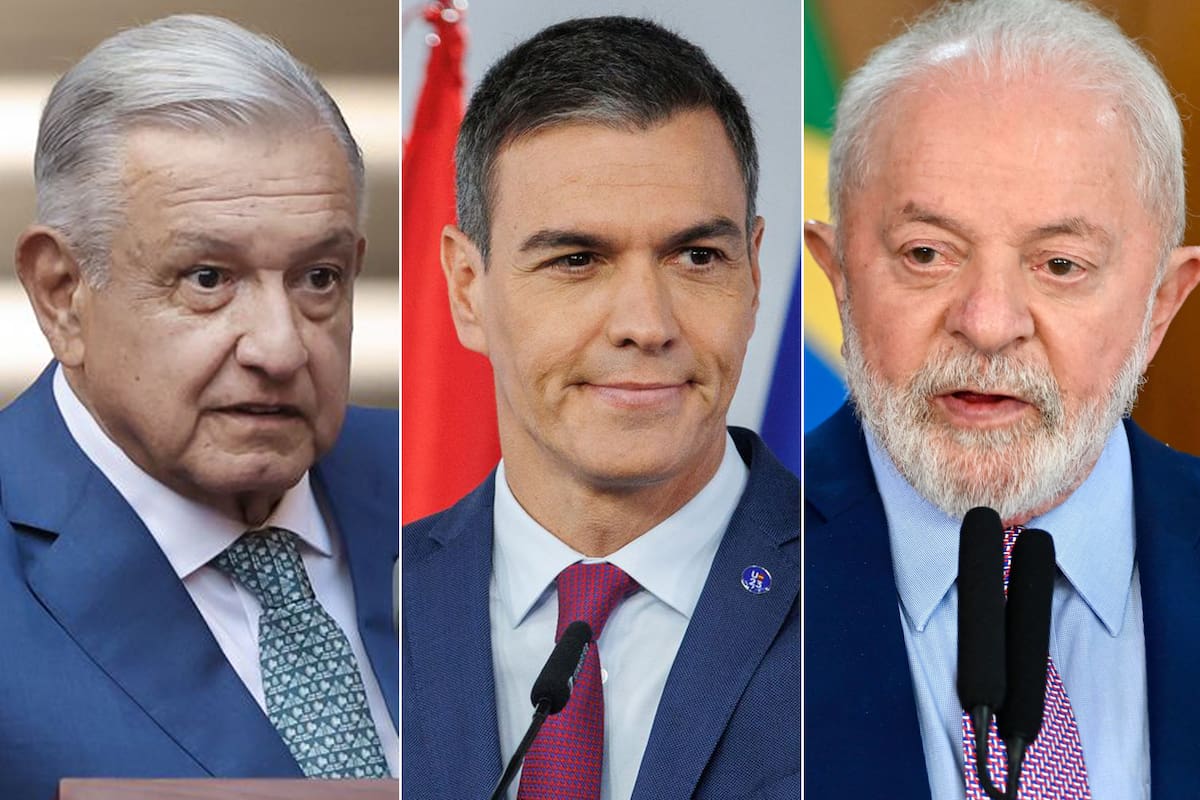 Andrés Manuel López Obrador (AMLO), Pedro Sánchez y Luiz Inacio Da Silva (Lula)