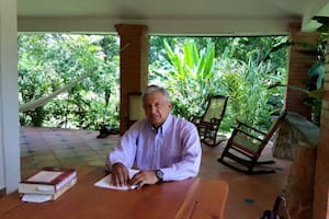 Andrés Manuel López Obrador (AMLO), presidente de México, en el rancho La Chingada