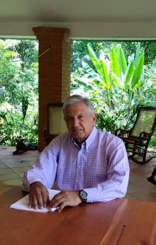 Andrés Manuel López Obrador (AMLO), presidente de México, en el rancho La Chingada