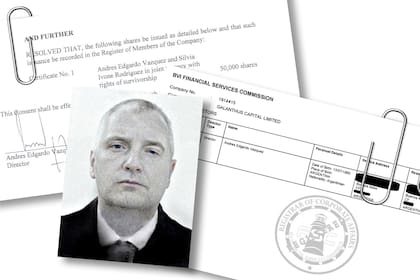 Andrés Vázquez, jefe de la DGI, en la foto de su pasaporte, incluida en los registros de constitución de sus sociedades offshore