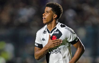 Andrey Santos, con la camiseta de Vasco, club para el que jugó 38 partidos y convirtió 8 goles