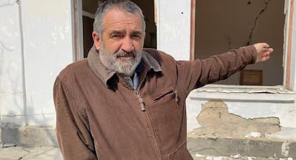 Andri, responsable de la lavandería del hospital psiquiátrico municipal de Mykolaiv, que fue bombardeado el 21 de marzo